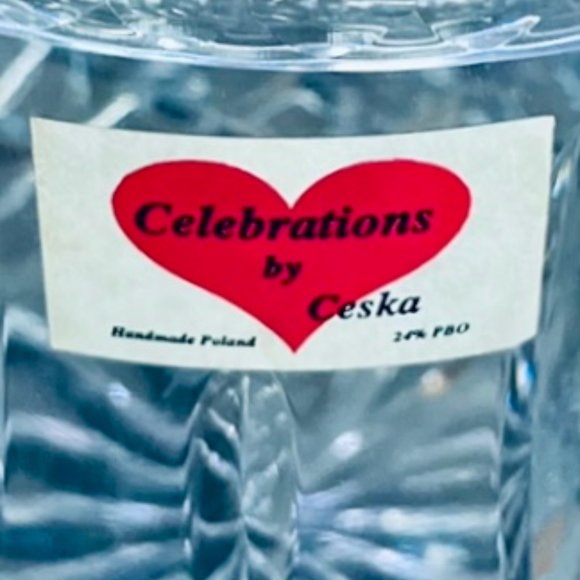 NIB Vintage Ceska Crystal Biscuit Jar Canister w/ Lid, 8”(H), Line Cut Pattern - Picture 3 of 5